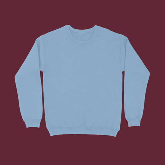 Baby Blue Solid Sweatshirt