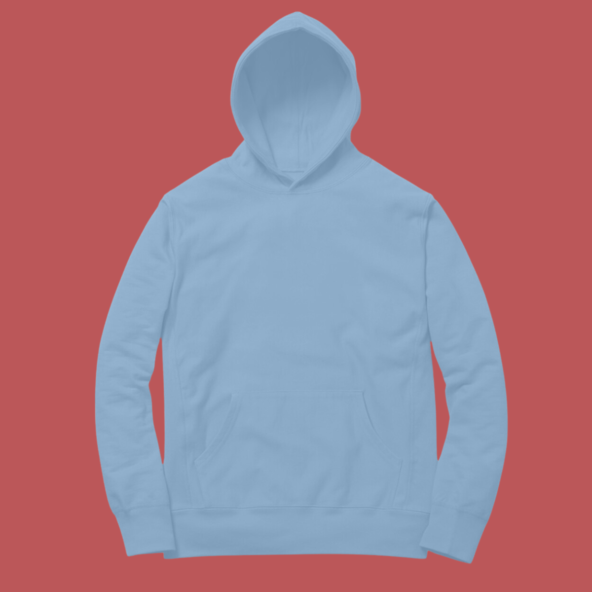 Baby Blue Solid Hoodie