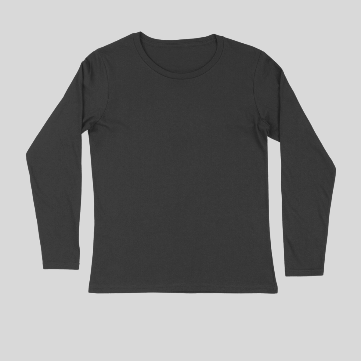 Black Solid Full Sleeve T-shirt