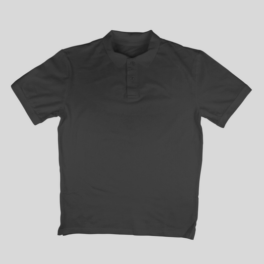 Black Solid Polo T-shirt