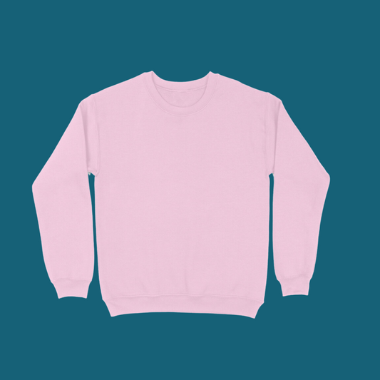 Light Pink Solid Sweatshirt