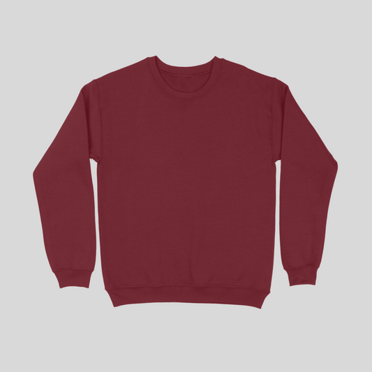 Maroon Solid Sweatshirt