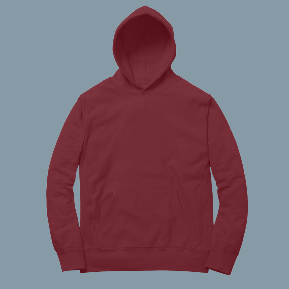 Maroon Solid Hoodie