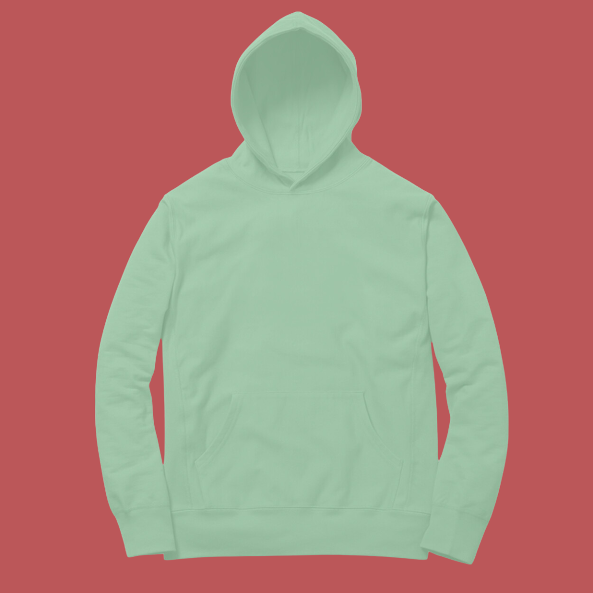 Mint Green Solid Hoodie