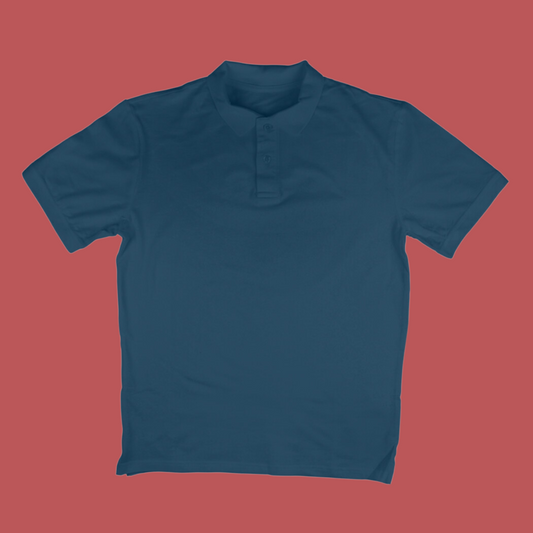 Navy Blue Solid Polo T-shirt