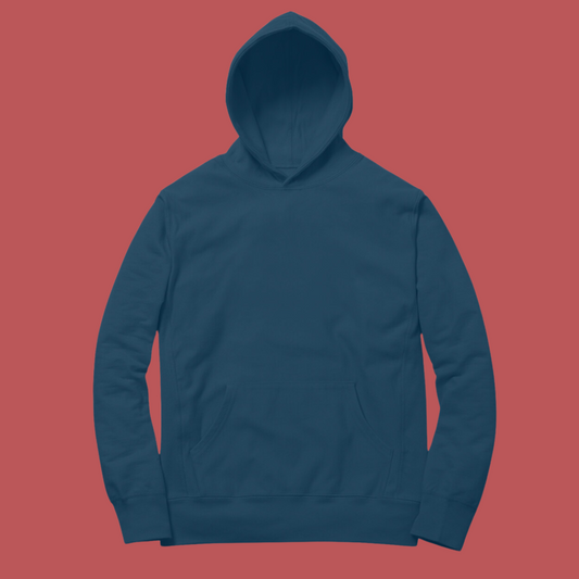 Navy Blue Solid Hoodie