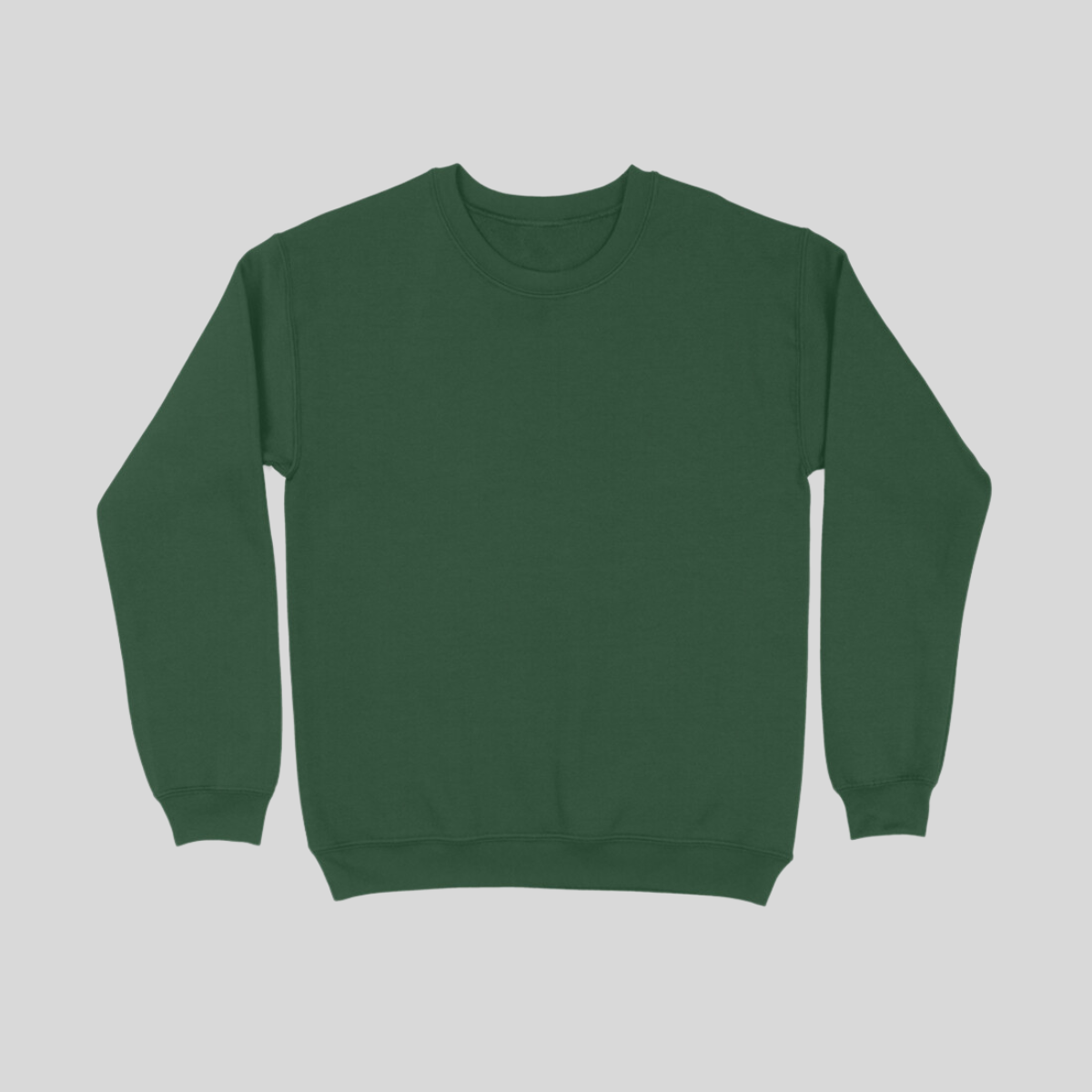 Olive Green Solid Sweatshirt