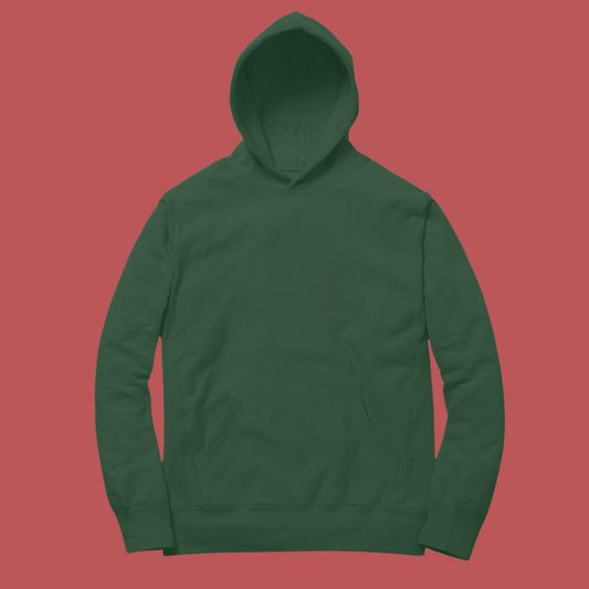 Olive Green Solid Hoodie