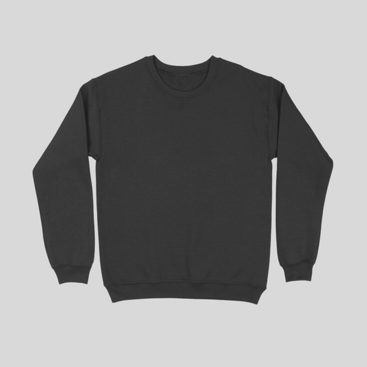 Black Solid Sweatshirt