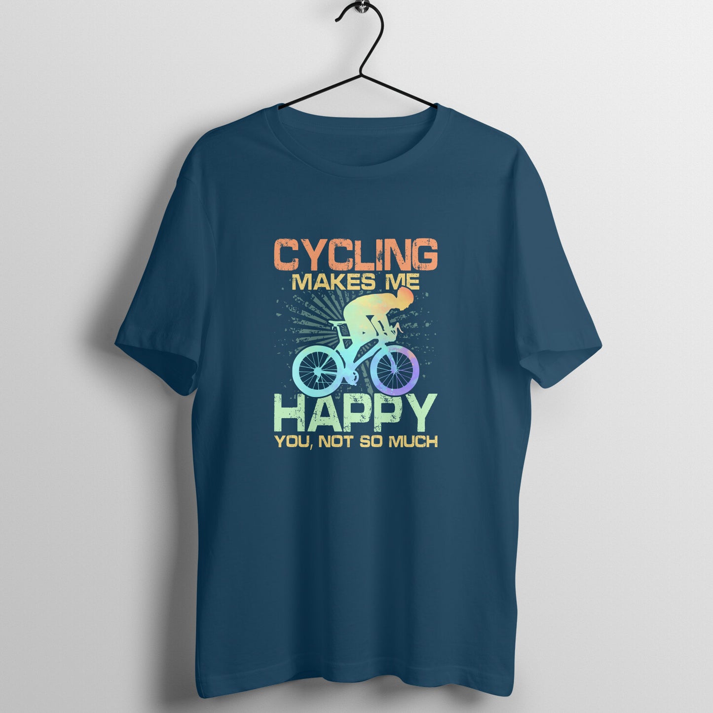 Cycling Makes Me Happy Half Sleeve T-shirt